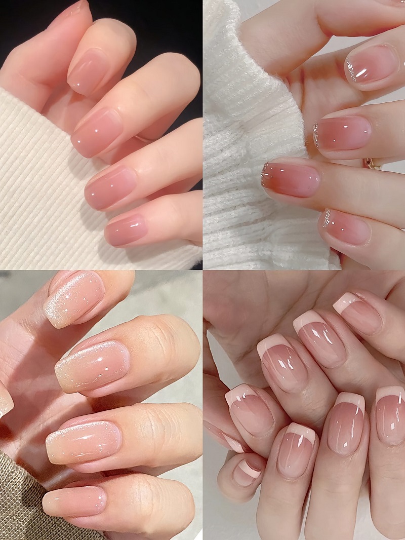 Ảnh móng form ngắn đơn giản cho mùa thu