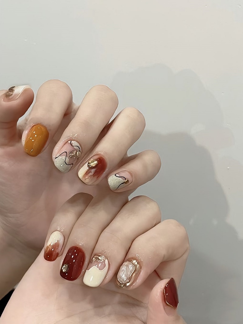 Mẫu móng mùa thu cá tính
