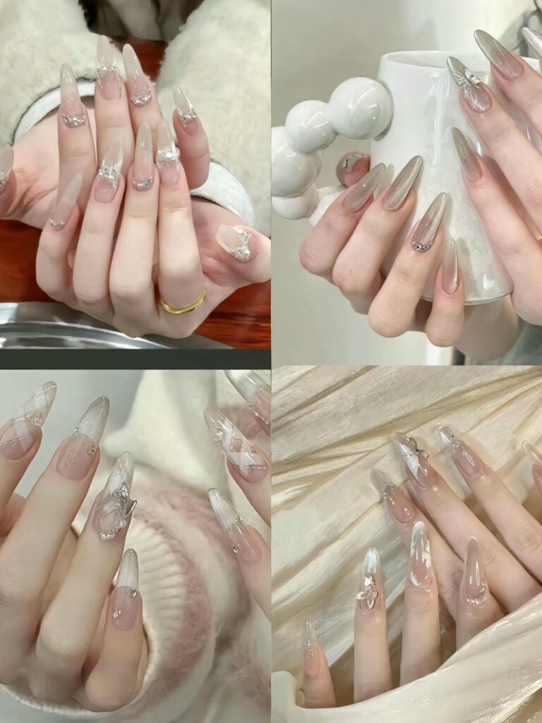 Những mẫu nail màu thạch dành cho cô dâu
