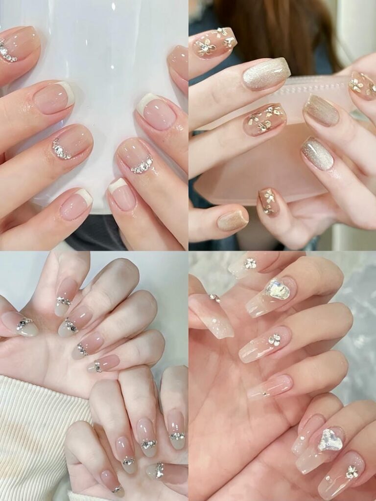 Những mẫu nail nhẹ nhàng sáng tay