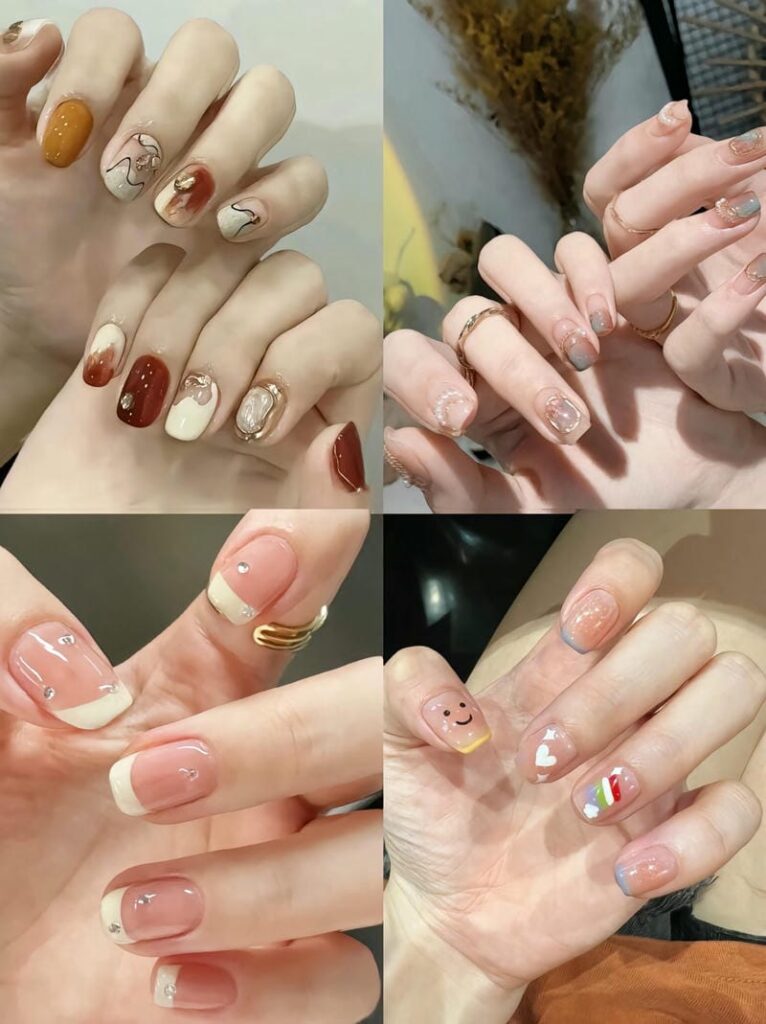 Những mẫu nail tết đơn giản nhẹ nhàng dành cho móng ngắn