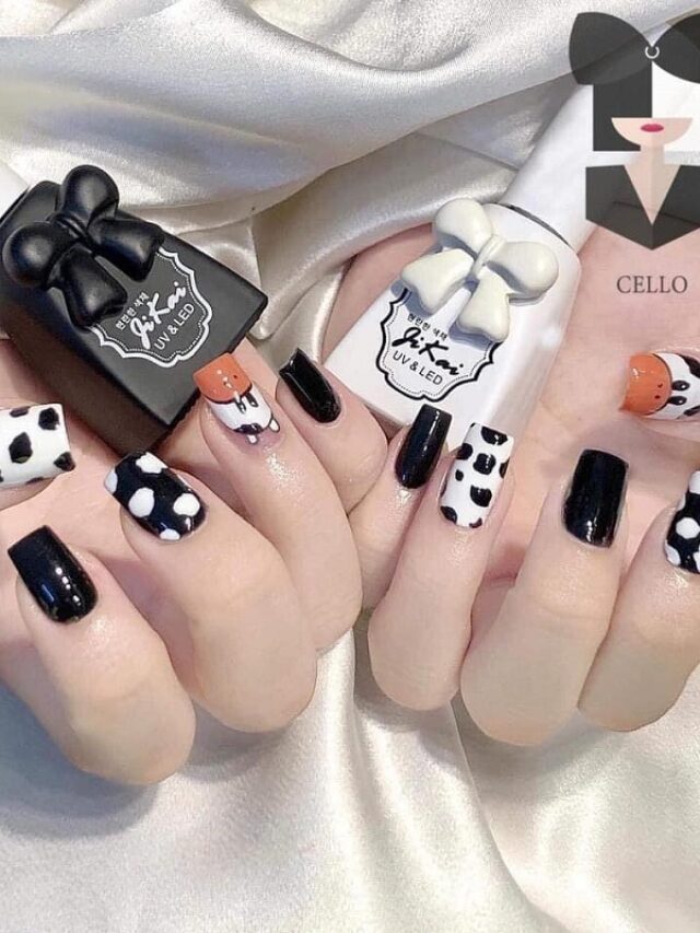 Màu nail hợp mệnh thuỷ - màu đen