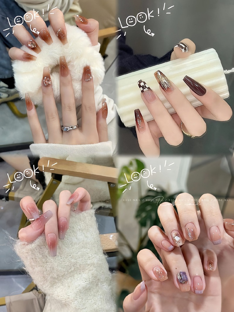 Mẫu nail mùa thu đẹp, sang chảnh