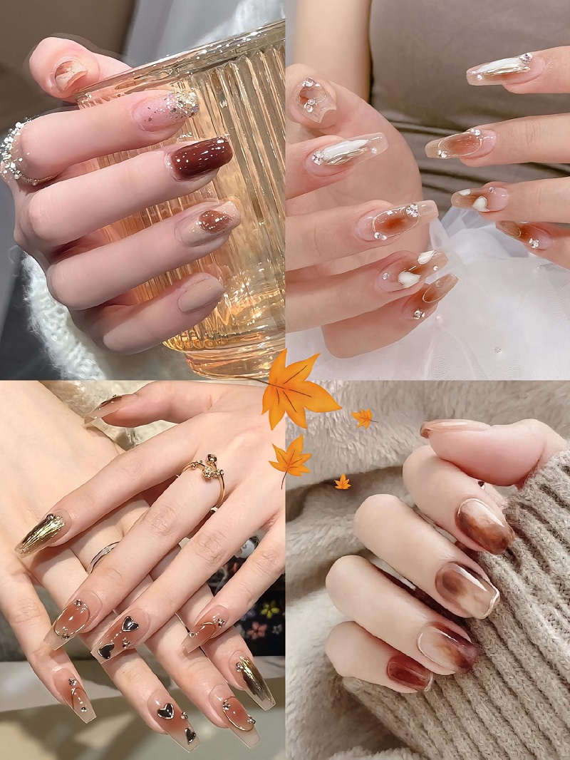 Mẫu nail mùa thu cho tay xinh