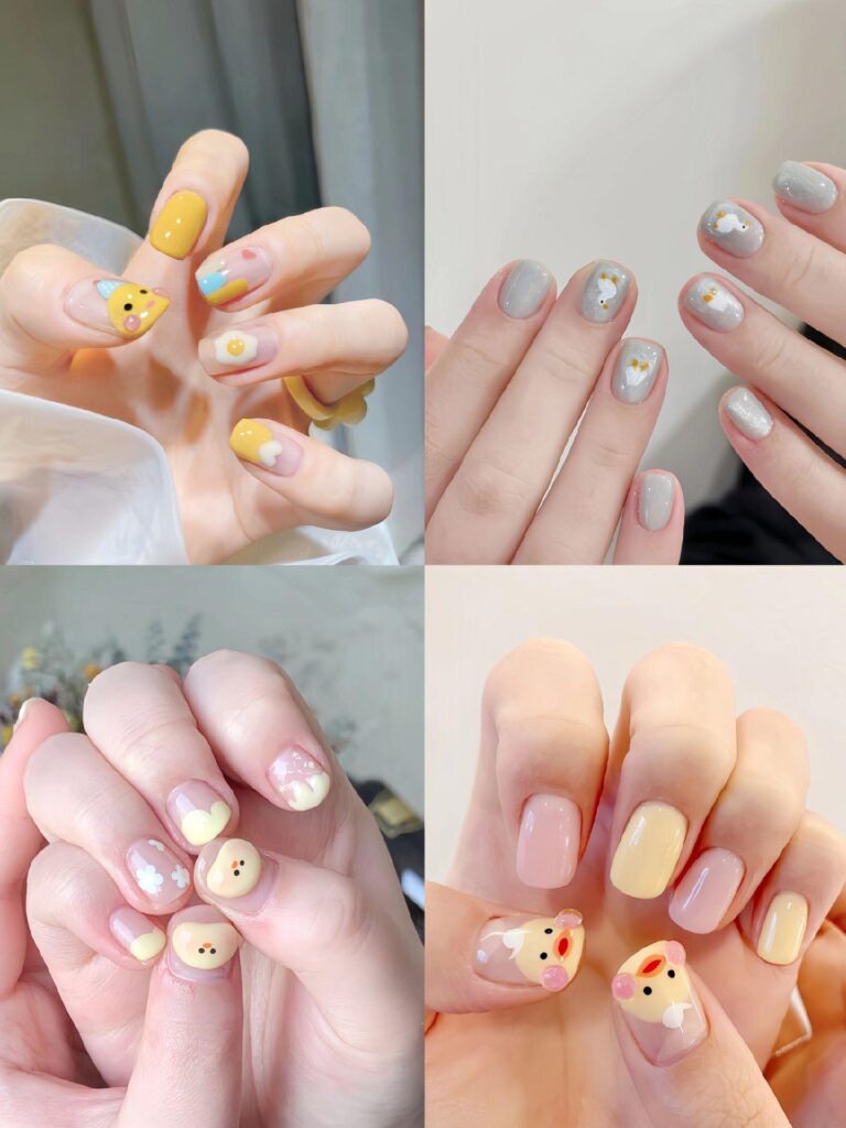 Những mẫu nail vẽ con vịt xinh xắn