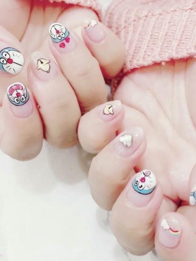 Mẫu nail Doraemon dễ thương