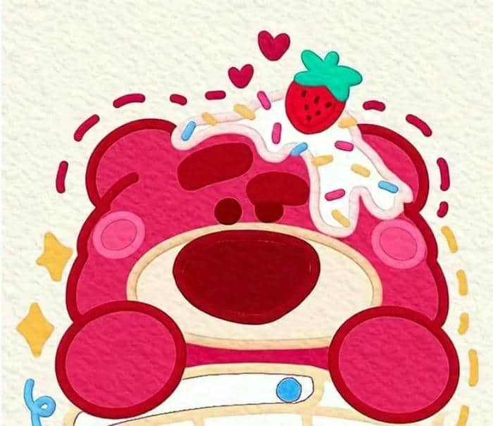 ảnh cute gấu dâu