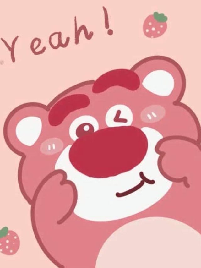 hình nền gấu dâu siêu cute