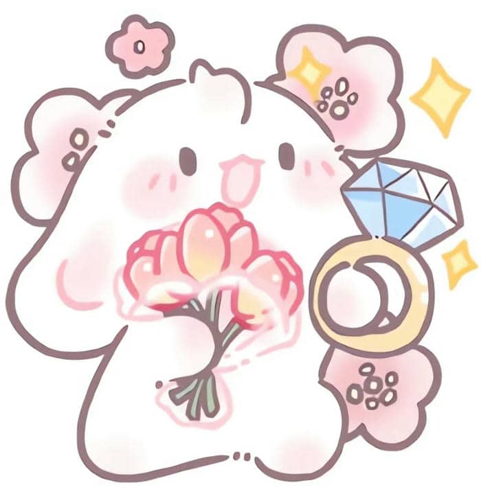 cute thỏ con dễ thương chibi