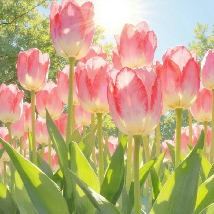 hình bó hoa tulip