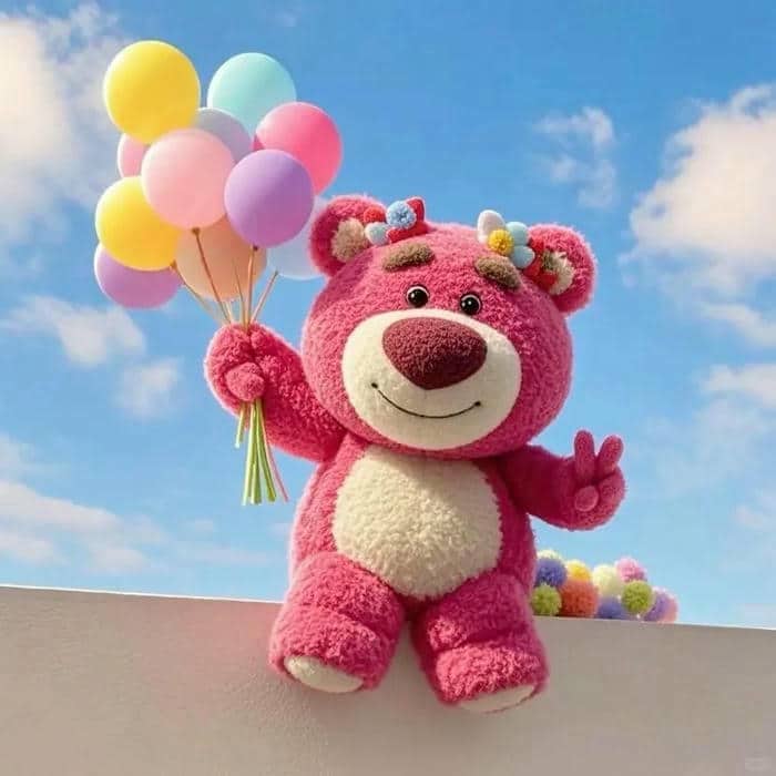 hình gấu dâu cute