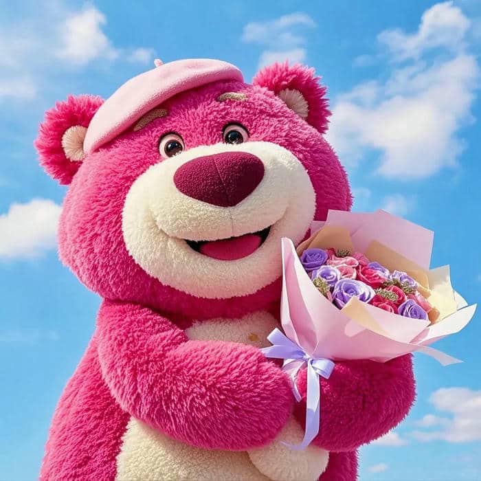 hình nền gấu dâu cute