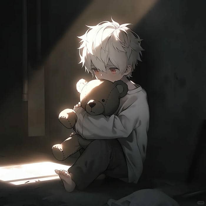sad boy anime