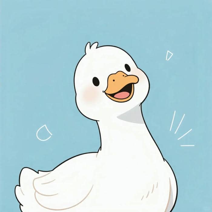 vẽ con vịt cute