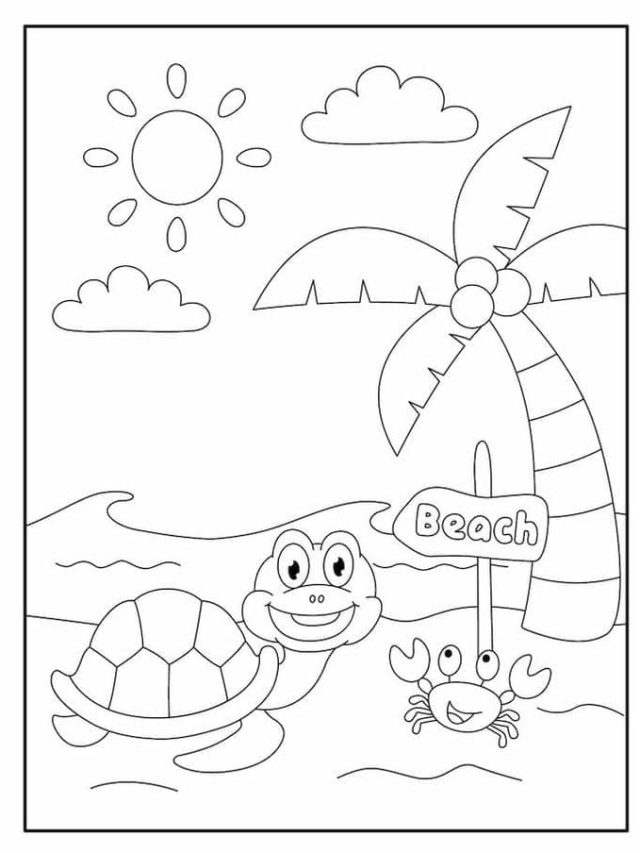 Bộ sưu tập 60+ tranh tô màu con rùa cute, đáng yêu cho bé