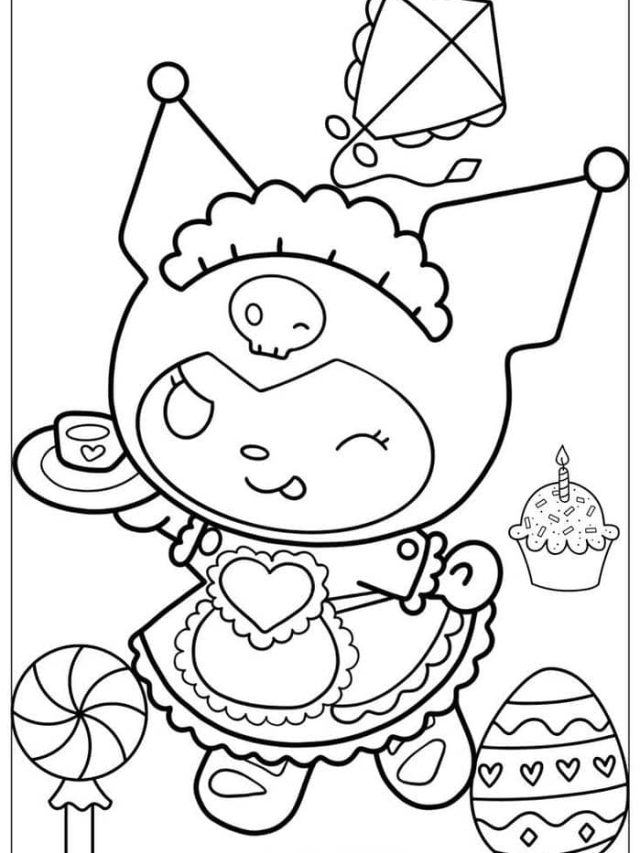 tranh tô màu kuromi (21)