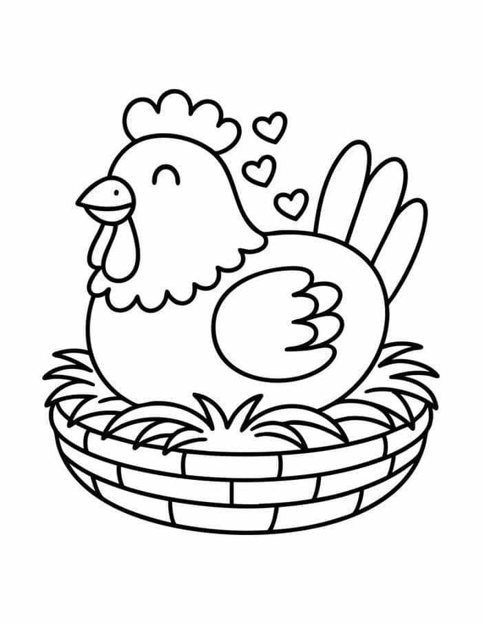 tranh tô màu con gà (12)