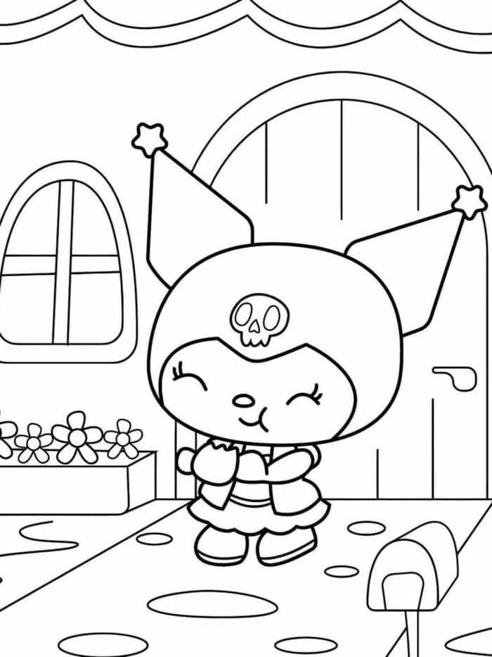 tranh tô màu kuromi (14)