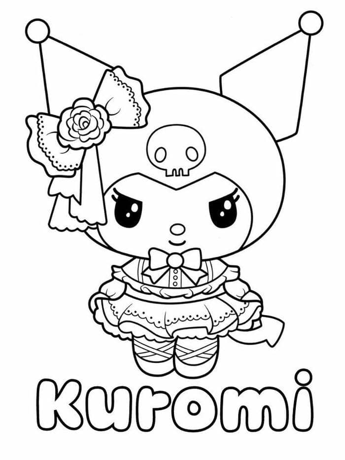 tranh tô màu kuromi (15)