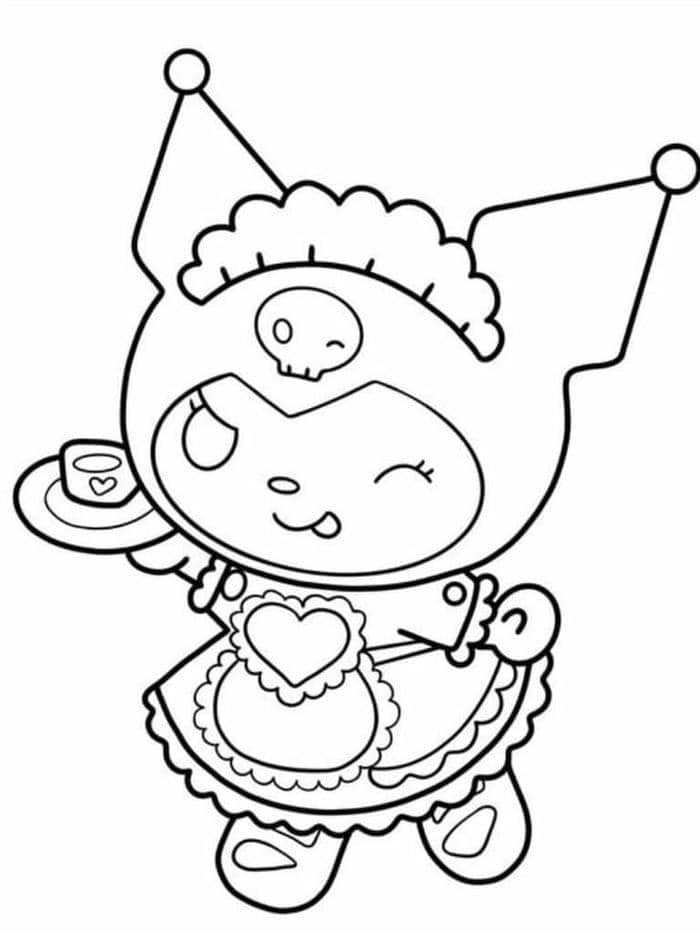 tranh tô màu kuromi (17)