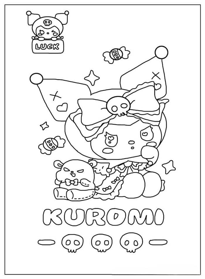tranh tô màu kuromi (26)