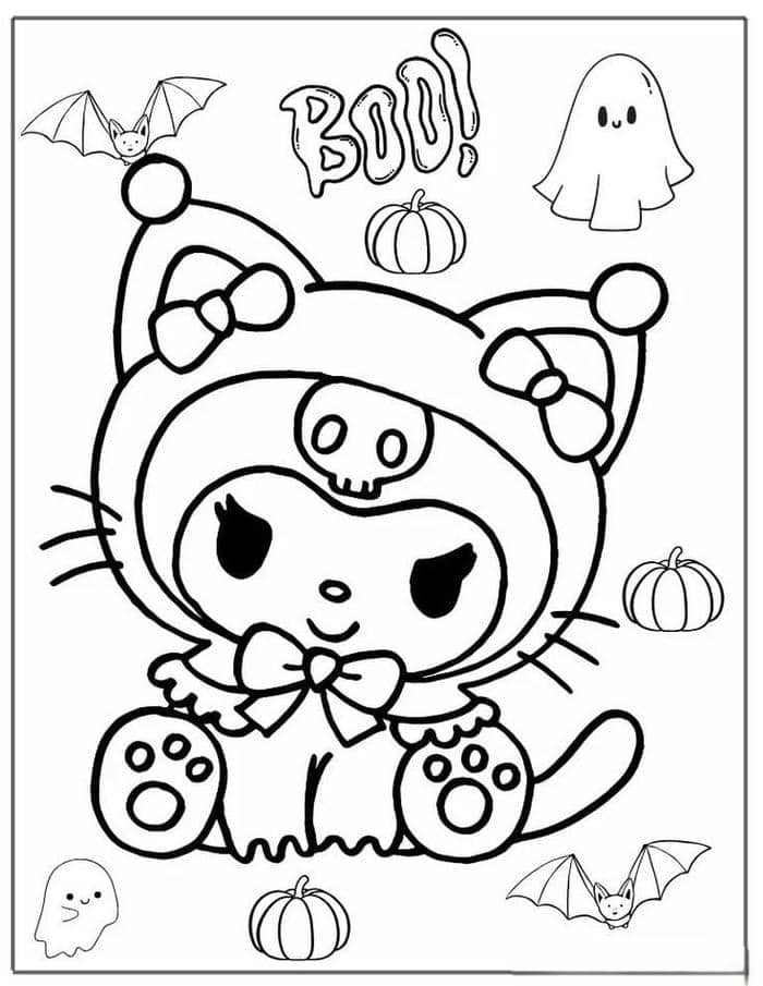 tranh tô màu kuromi (4)