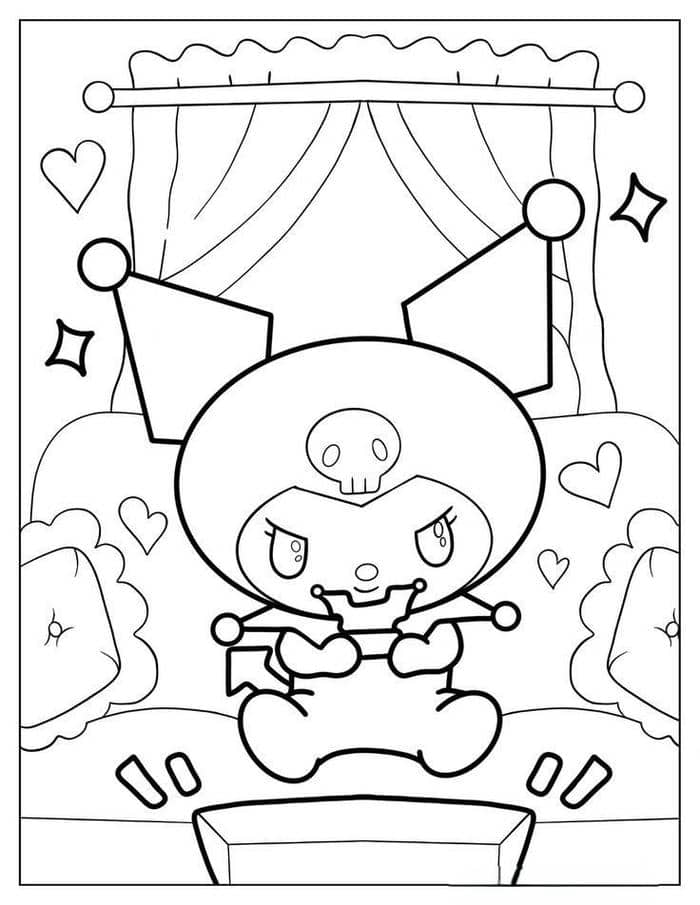 tranh tô màu kuromi (6)