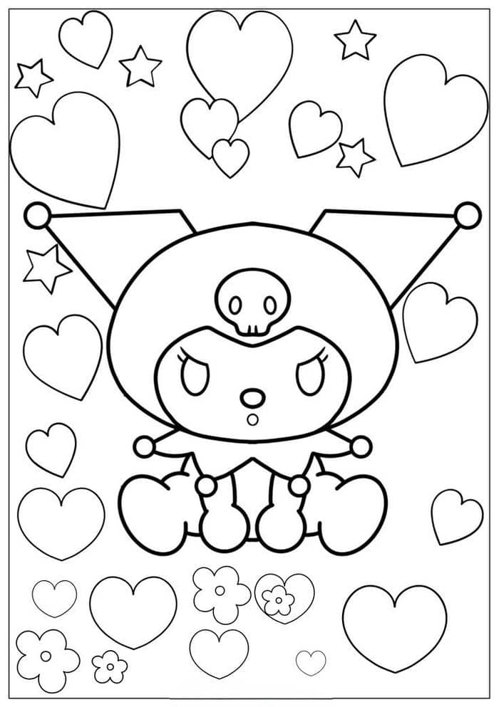 tranh tô màu kuromi (7)