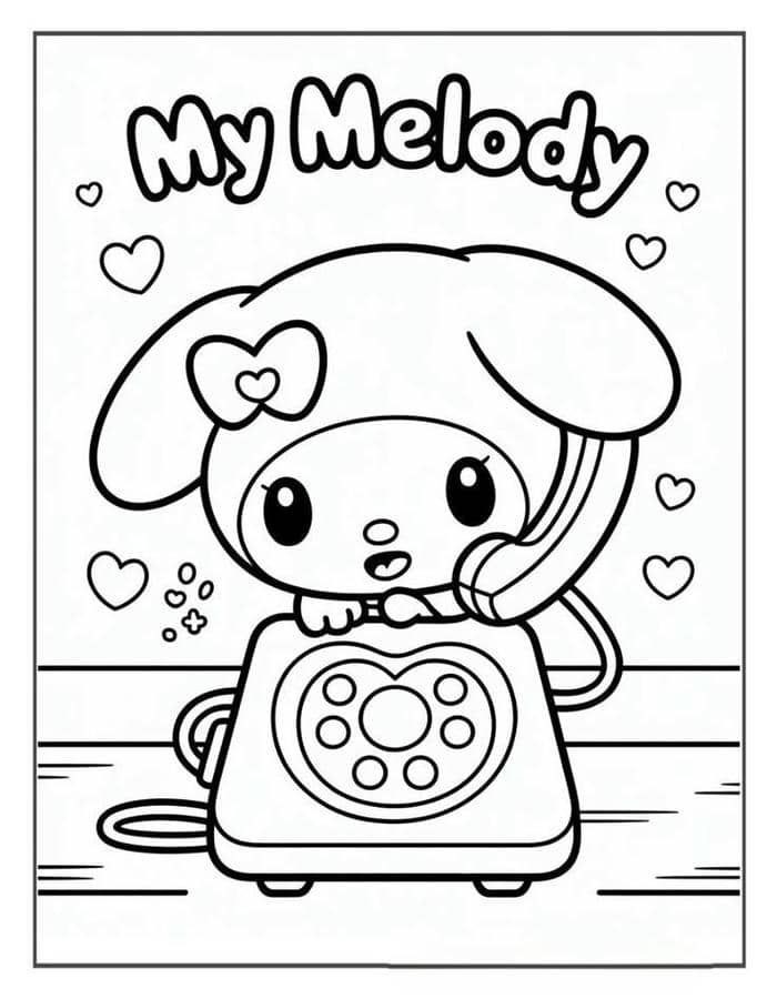 tranh tô màu my melody (10)