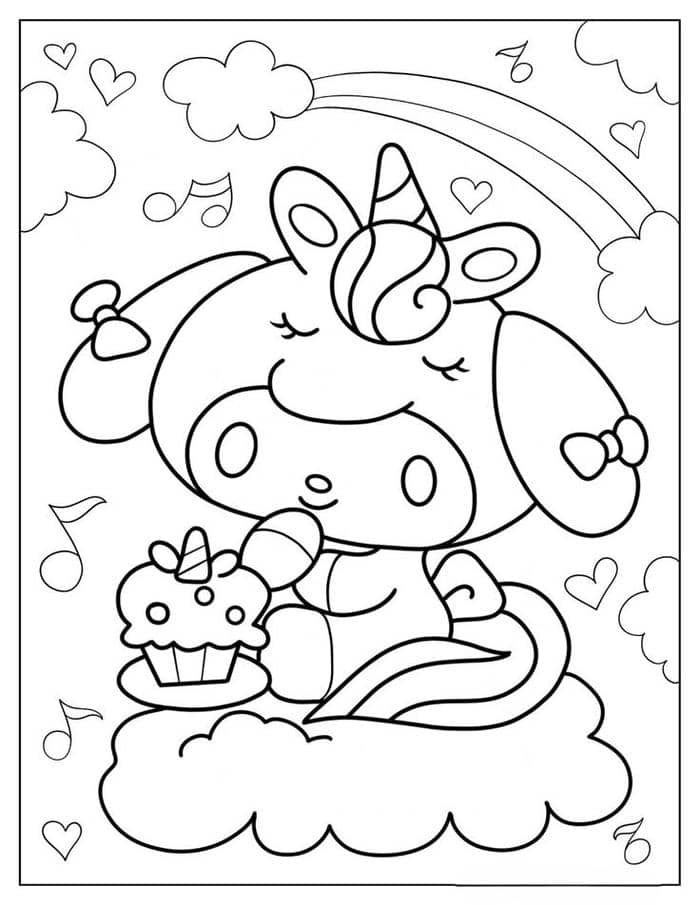 tranh tô màu my melody (12)