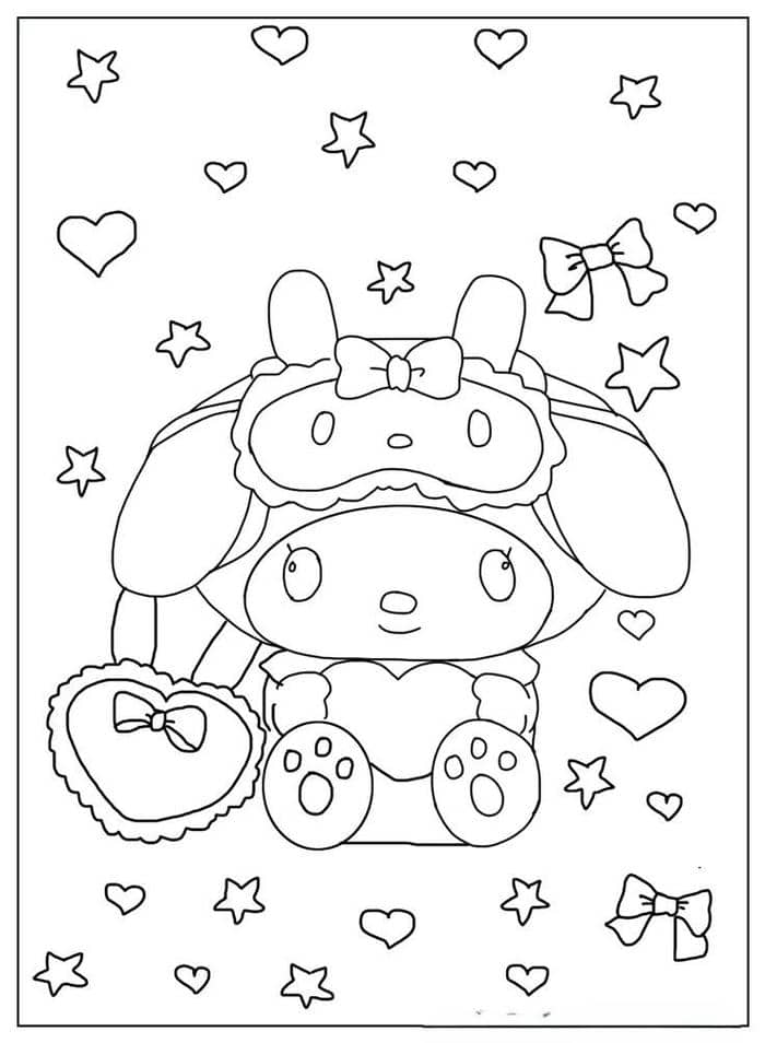 tranh tô màu my melody (14)
