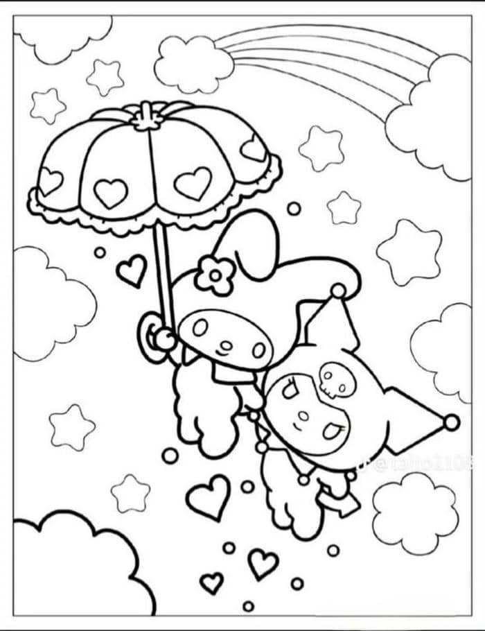 tranh tô màu my melody (15)