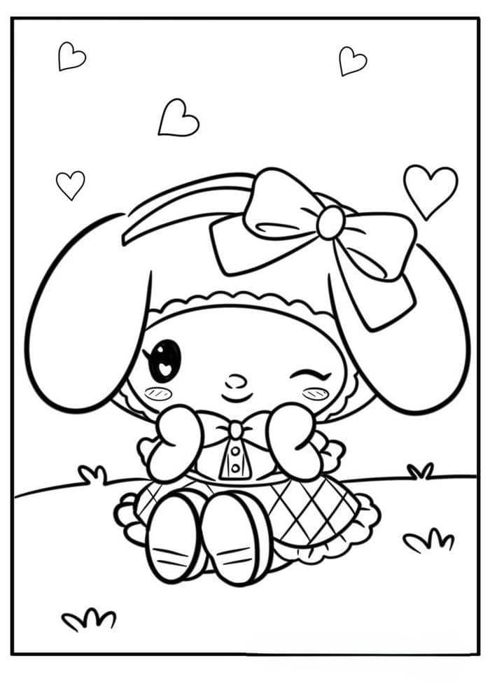 tranh tô màu my melody (16)