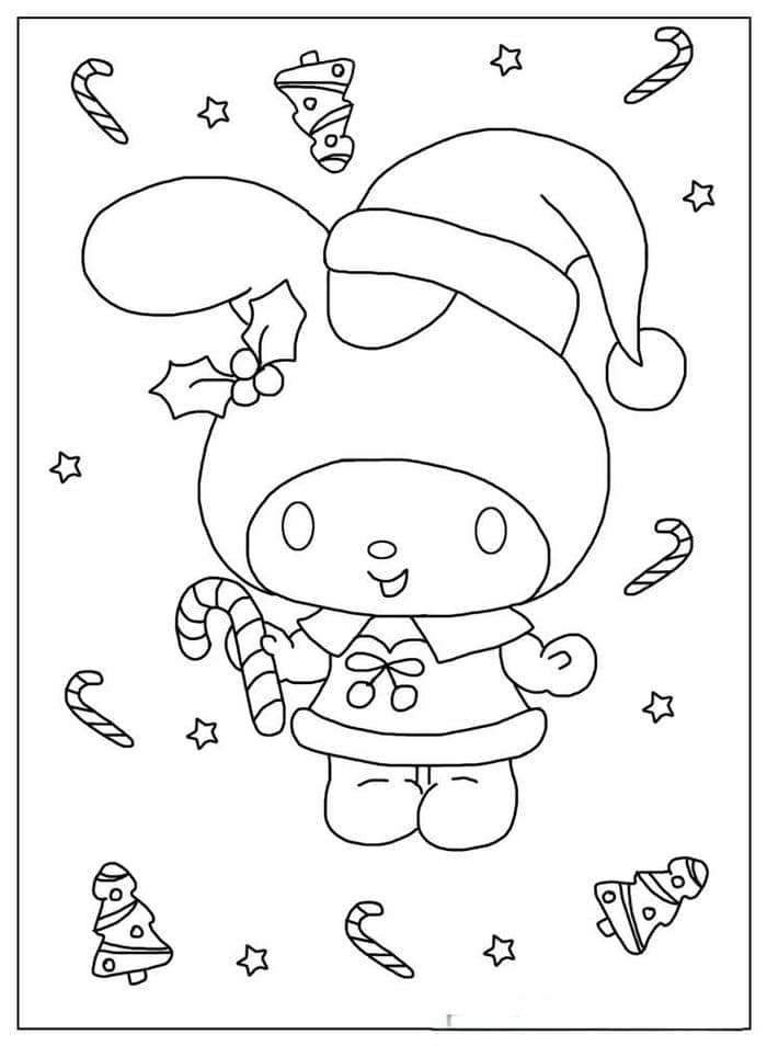 tranh tô màu my melody (19)