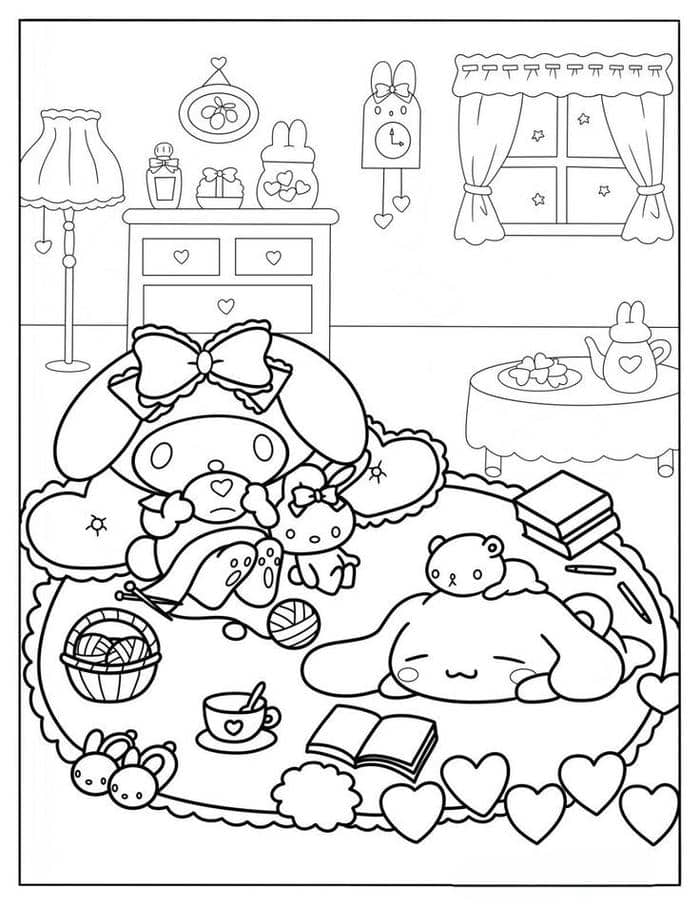 tranh tô màu my melody (2)