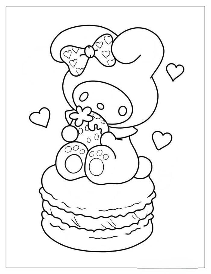 tranh tô màu my melody (23)