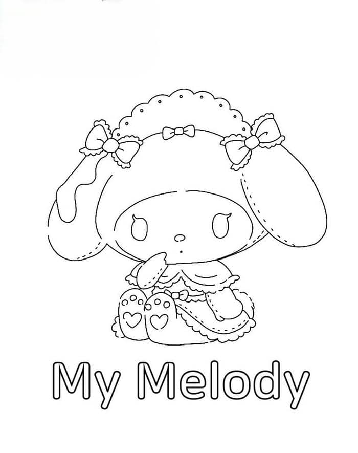 tranh tô màu my melody (25)