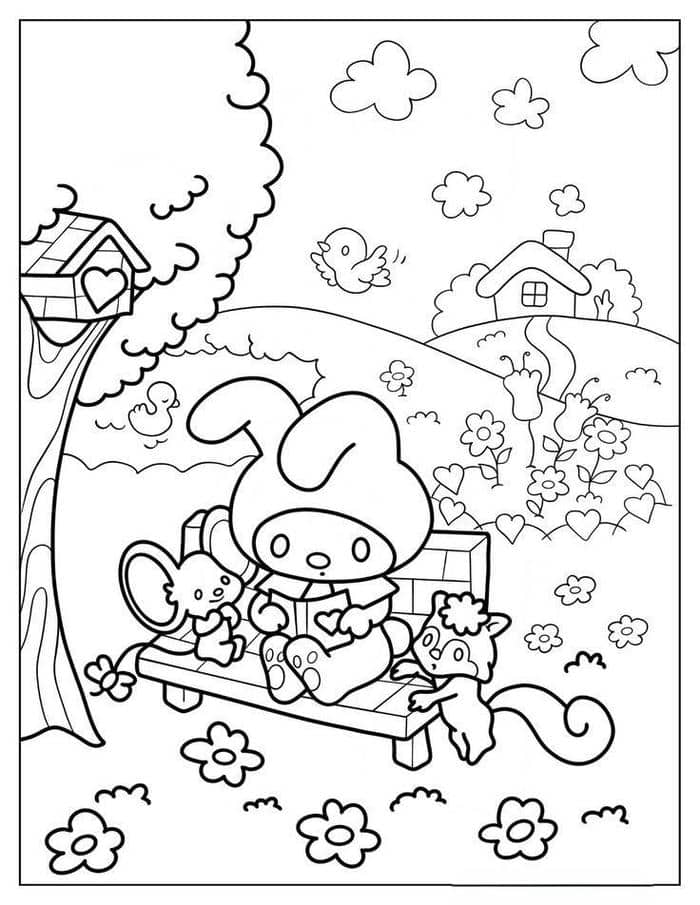 tranh tô màu my melody (3)