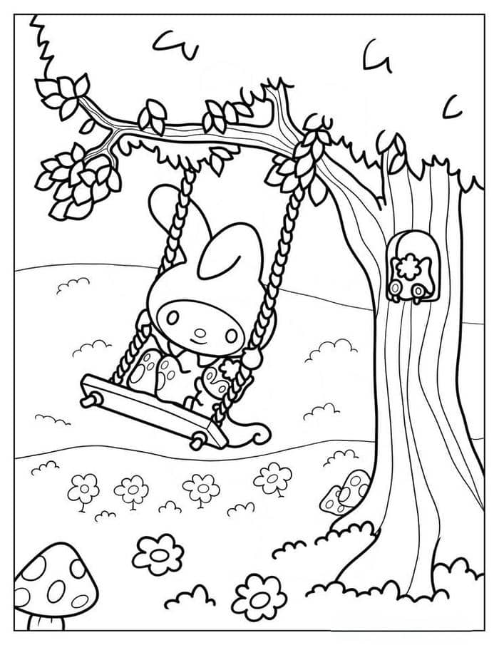 tranh tô màu my melody (4)