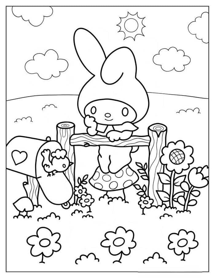 tranh tô màu my melody (7)