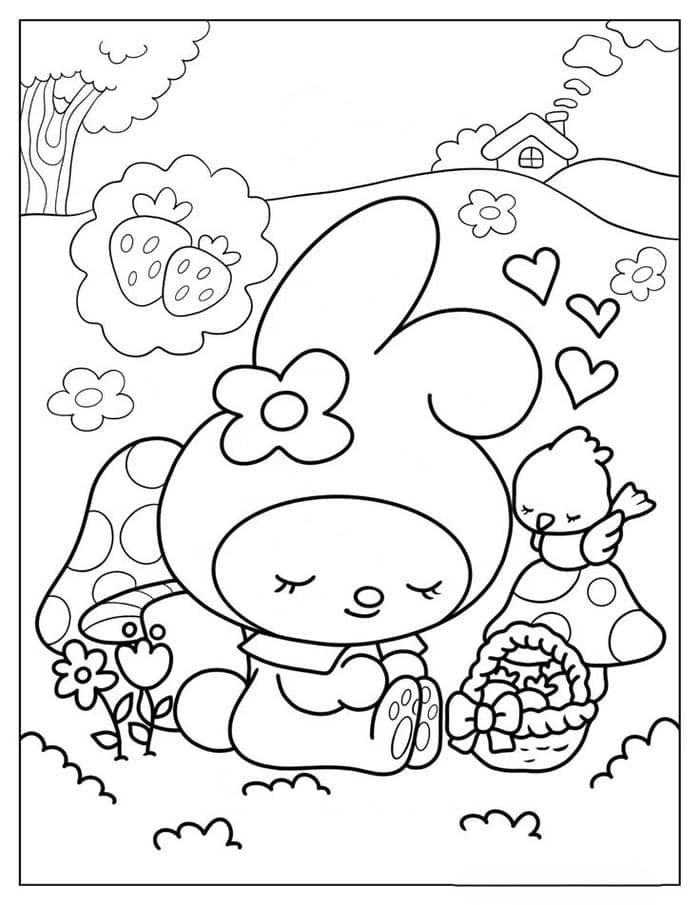 tranh tô màu my melody (8)