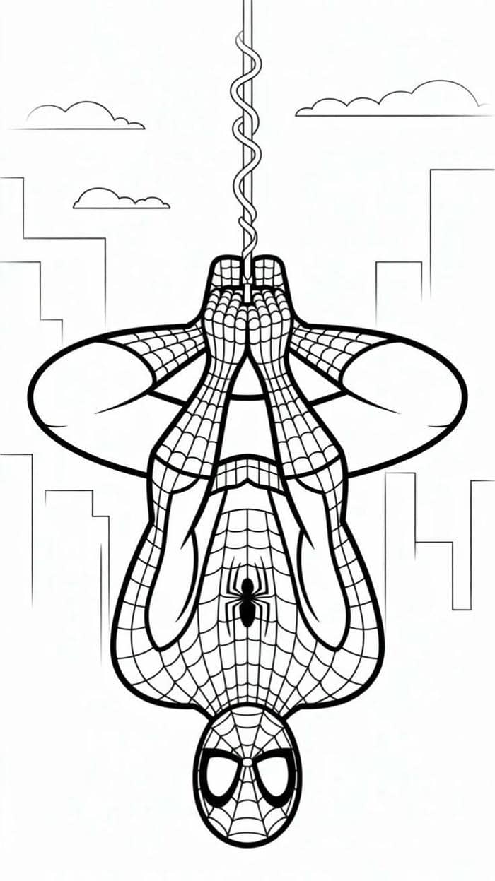 tranh tô màu người nhện (13)