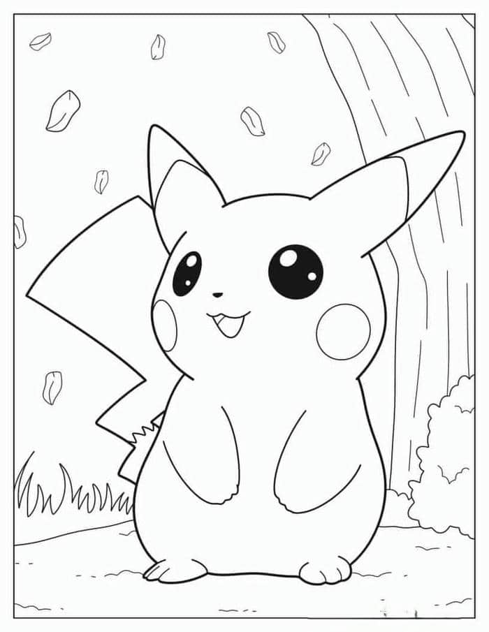 tranh tô màu pikachu (14)