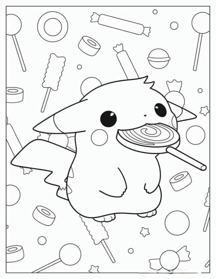 tranh tô màu pikachu (2)