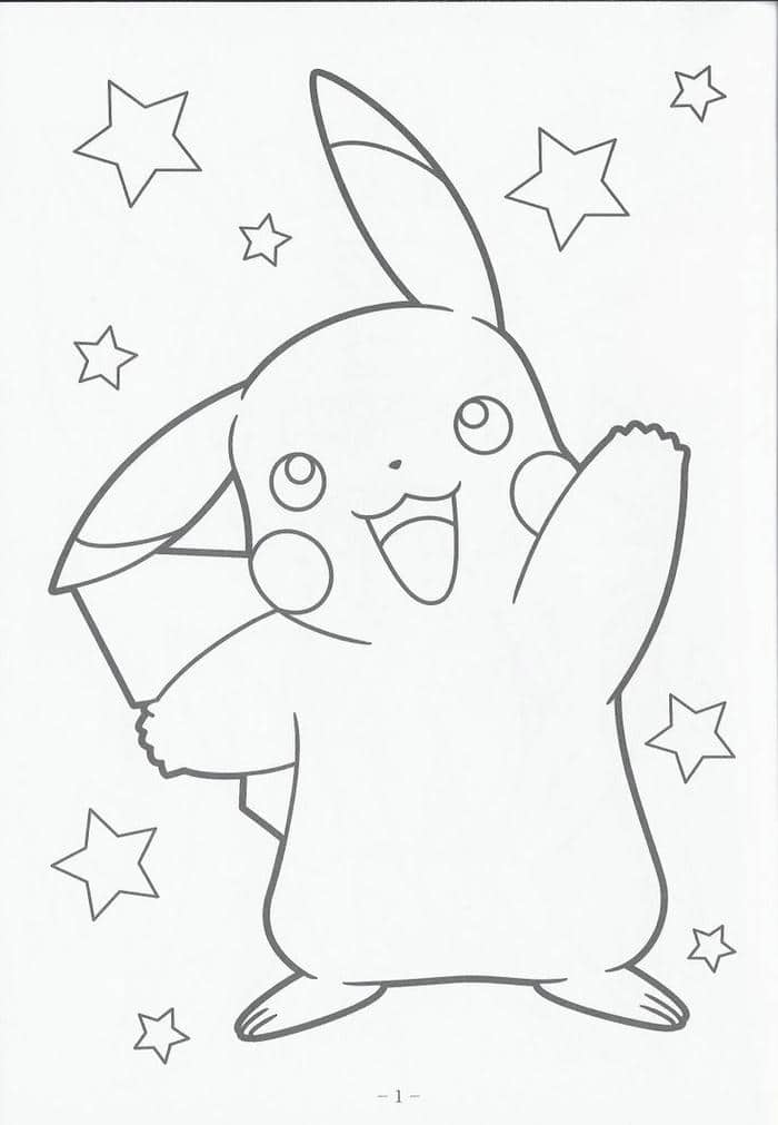 tranh tô màu pikachu (20)
