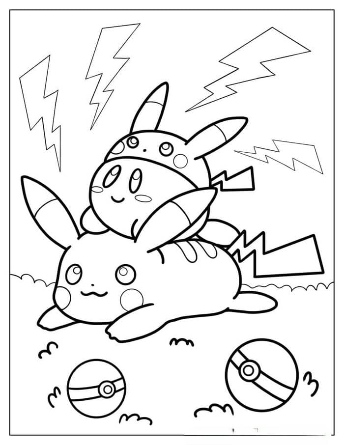 tranh tô màu pikachu (3)