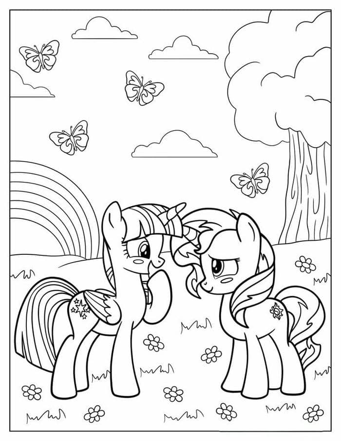 tranh tô màu pony (11)