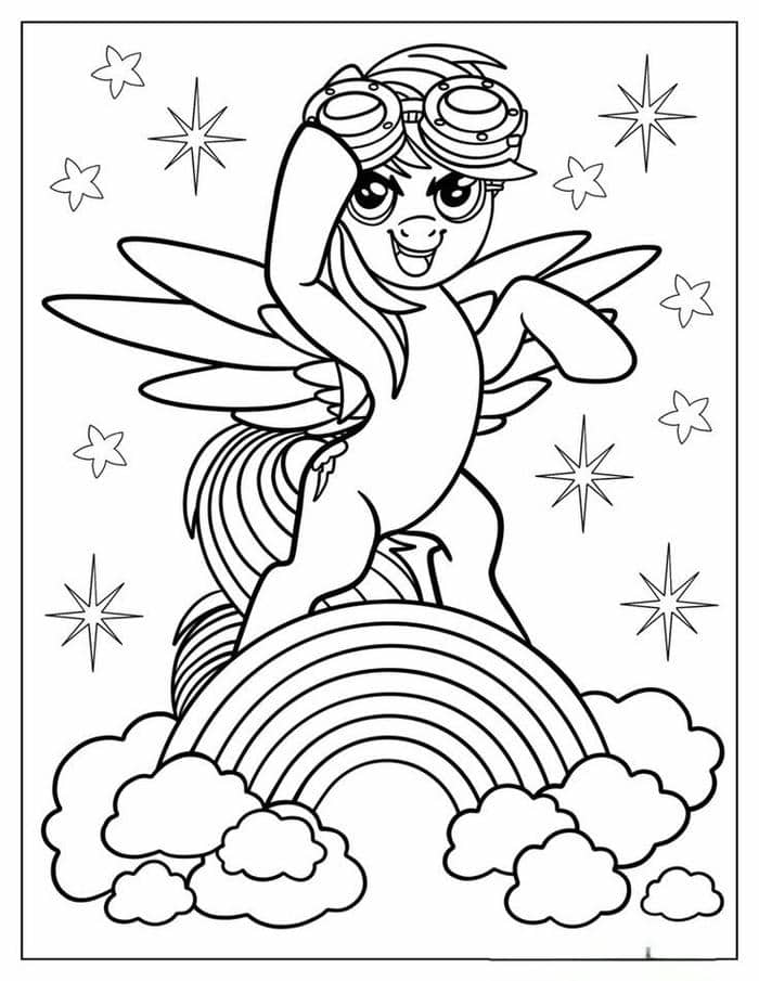 tranh tô màu pony (13)
