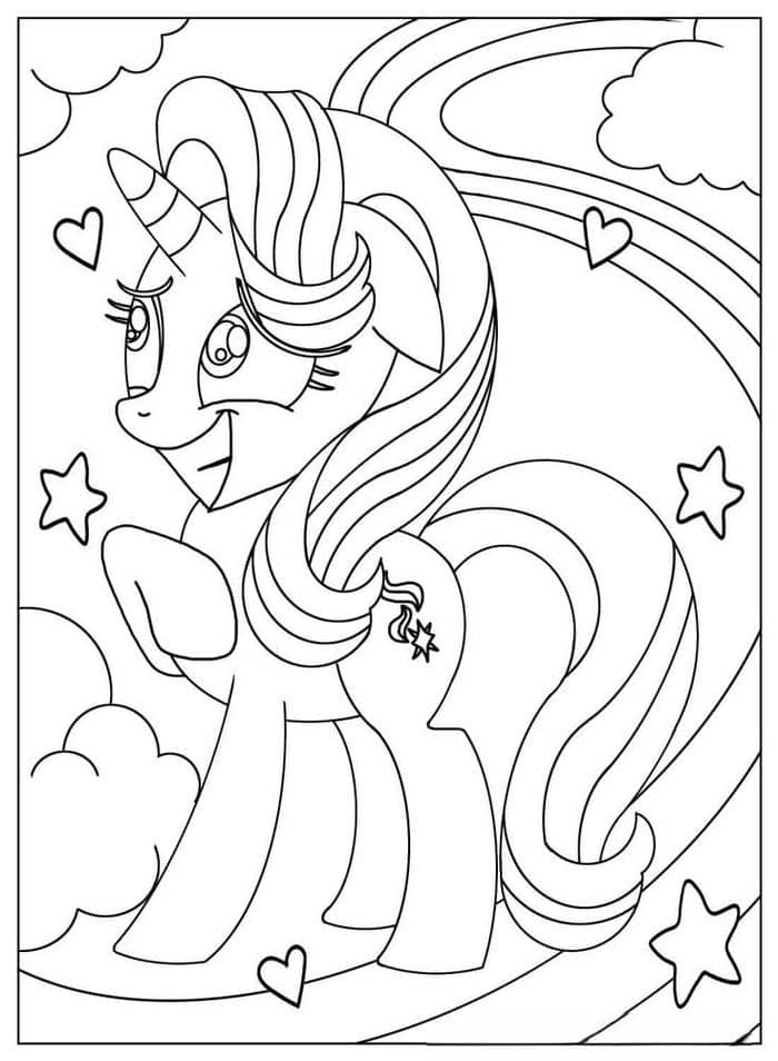 tranh tô màu pony (14)