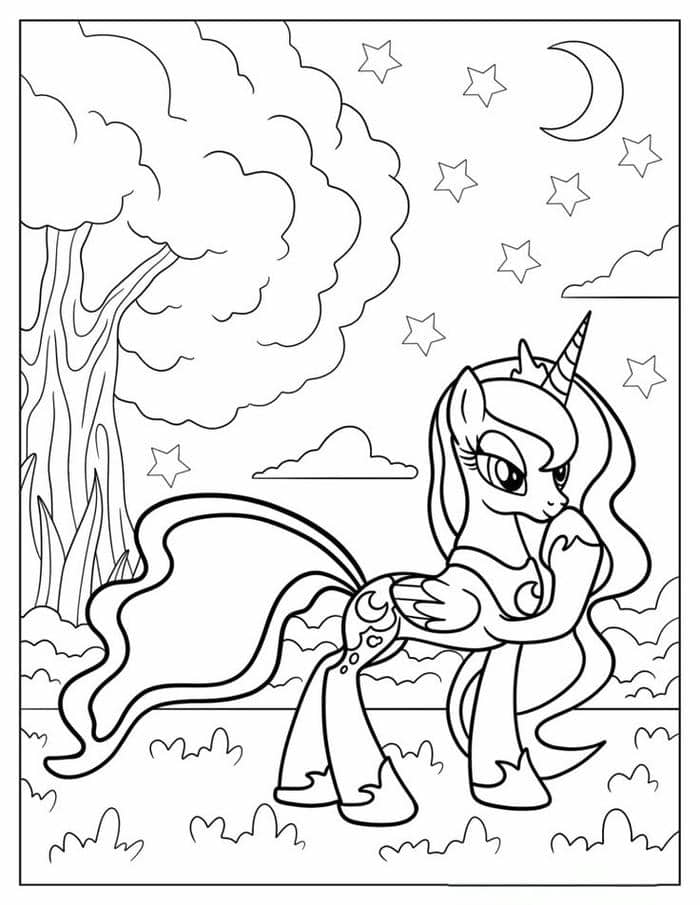 tranh tô màu pony (15)